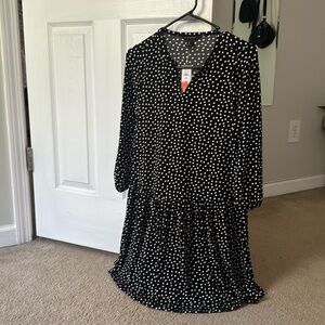 Banana Republic polka dots dress petite XS